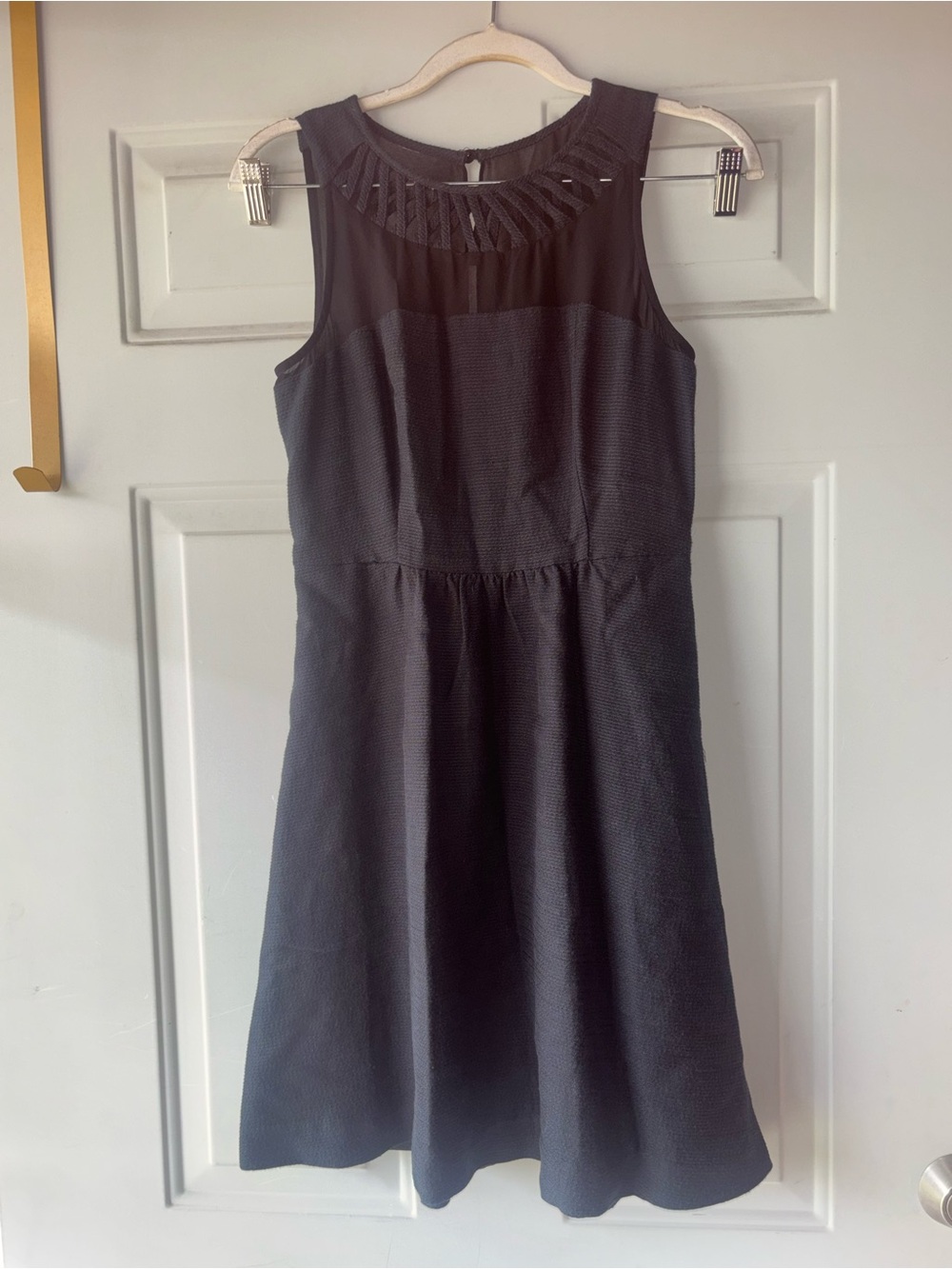 Maeve Anthropologie black fit and flare dress size 0